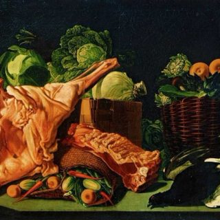 Натюрморт с мясом и овощами от Ивана Хруцкого