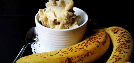 мороженое и банан