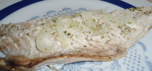 Cкумбрия, запеченная в СВЧ-печи