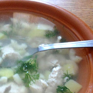 суп на курином бульоне