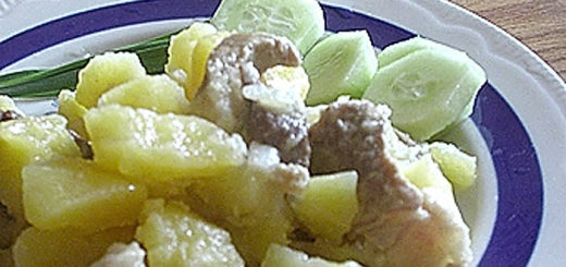 Картошка со свининой в СВЧ