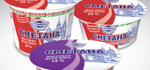 Сметана в упаковке