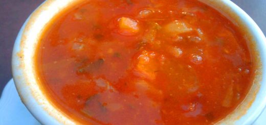 Щи в тарелке